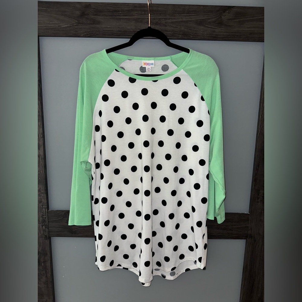 LuLaRoe Randy Polka Dot Top 2XL